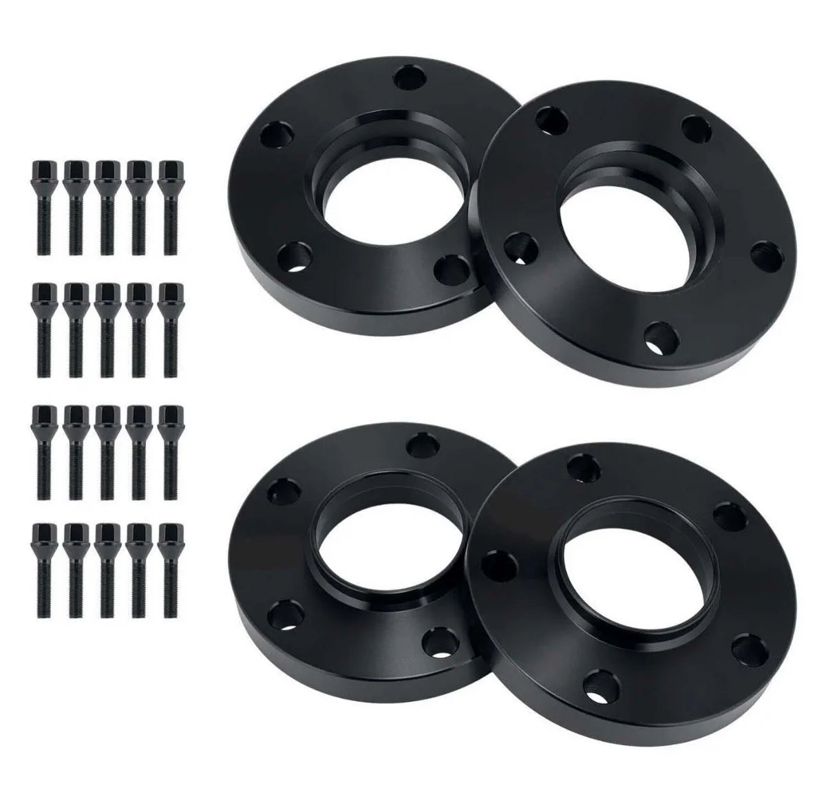 Audi A3 8P/8V/8VS Black Wheel Spacers & Bolts 2009+