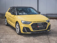 Audi A1 GB Gloss Black Maxton Front Splitter V1 2018+