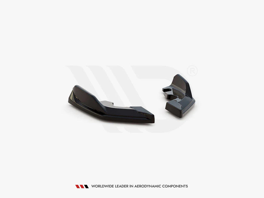 BMW 1 Series F40 Gloss Black Maxton Rear Side Splitters V4 (2020-2024)
