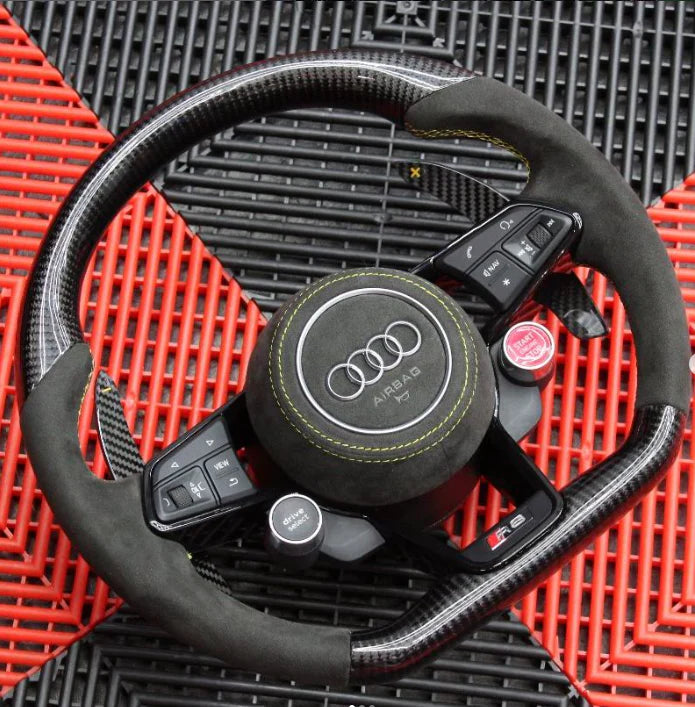 Audi R8 4S Carbon Fibre Steering Wheel with LED Race Display 2015-2024